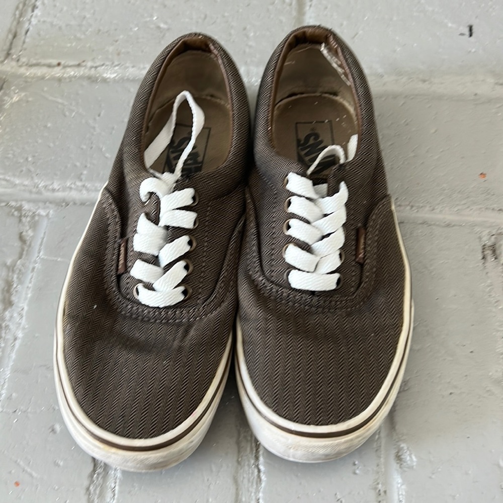 Brown stitched vans - Women’s 8